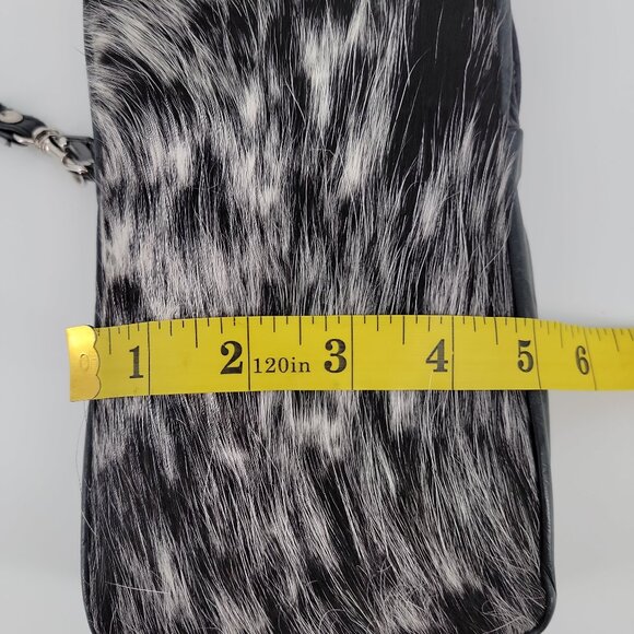 ✨Faux Fur Evening Clutch – Black & White Textured Haircalf Style – Holiday Glam✨ - Picture 9 of 9